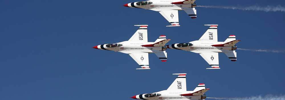 Air Force airplanes in formation