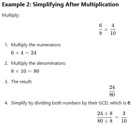multiply and simplify fractions