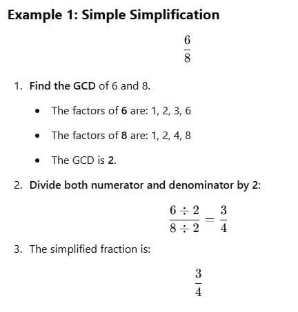 simplifying fractions
